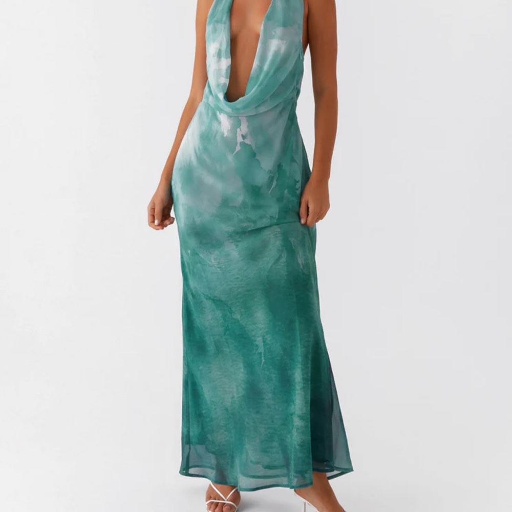 Peppermayo Green Backless Dress